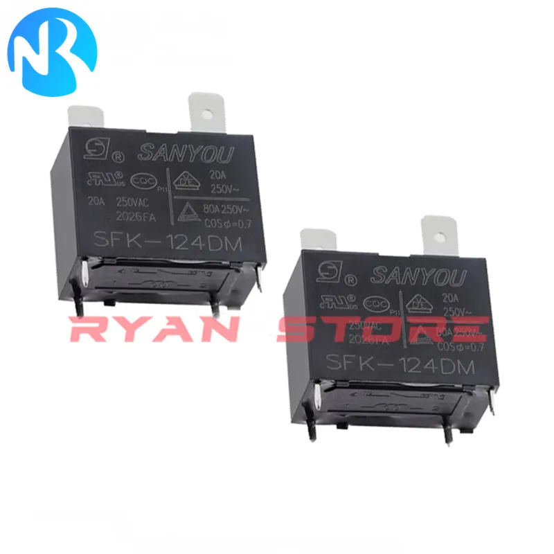 2PCS 100% New Power Relay SFK-112DM SFK 124DM Air Conditioner Relay 20A 25A 250VAC SFK 112DM -E 124DM -E DC12V 24VDC