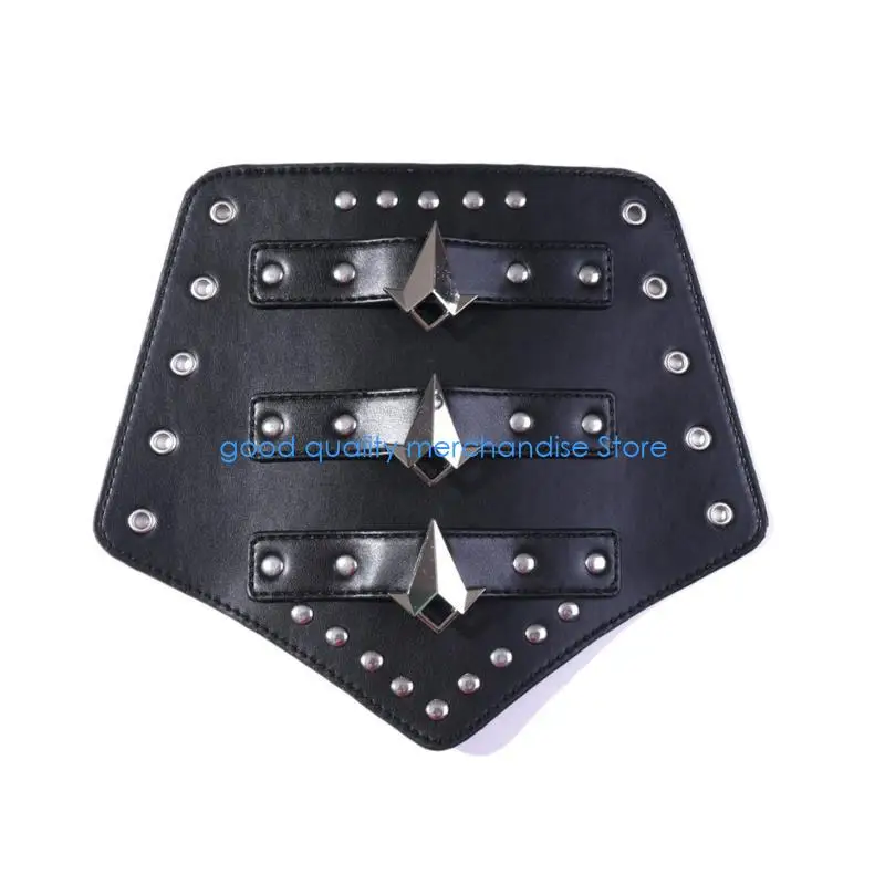 Y5JD średniowieczna opaska na nadgarstek mężczyźni Cosplay czarna rękawica Bracer rękawica dla mężczyzn Cosplay opaska z PU na i