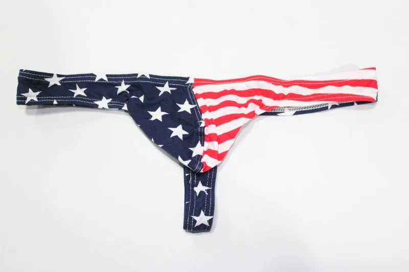 Men's underwear cotton men's thong foreign trade Express American flag printing underwear men sexy  men's lingerie  jockstrap