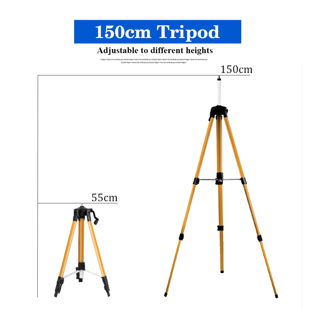 GRT 1.2/1.5M Laser Level Tripod Adjustable Height Metal Bracket With 5/8\