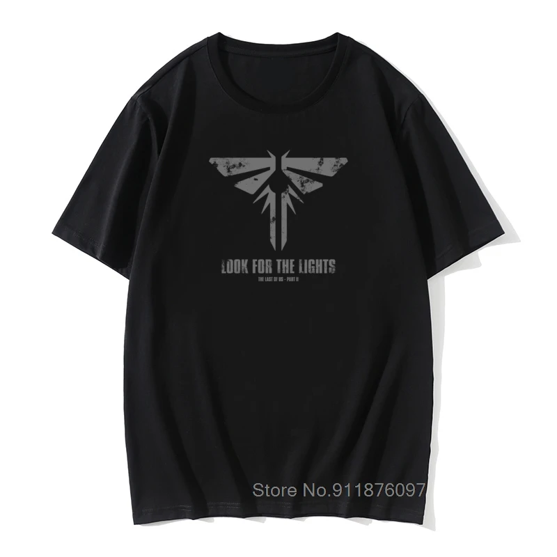 Men's The Last Of Us Firefly Tshirt Ellie Fireflies Joel Tlou Video Game Cotton Wholesale Tshirt