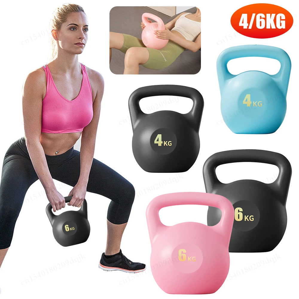 Water-filled Kettlebell Soft Kettlebell Anti Slip Grip Kettlebell Weights Dumbbell Weights for Home Gym Equipment 4kg 6kg