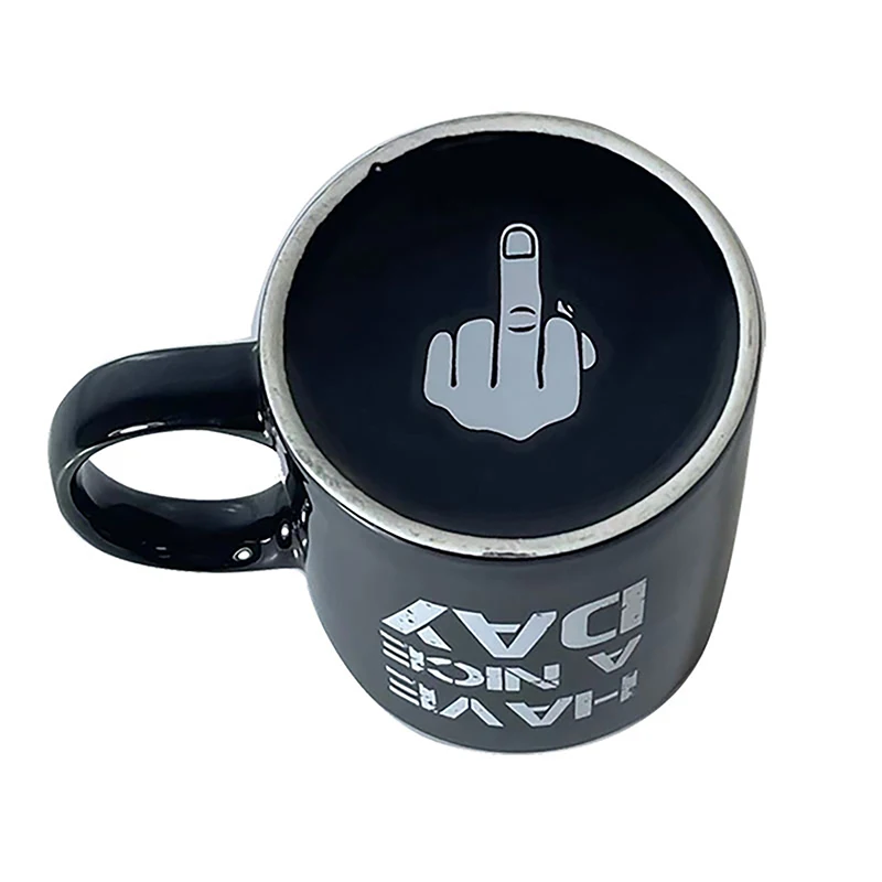 Creative Have A Nice Day Coffee Mug Middle Finger Funny Cup For Coffee Milk Tea Cups Novelty Gifts