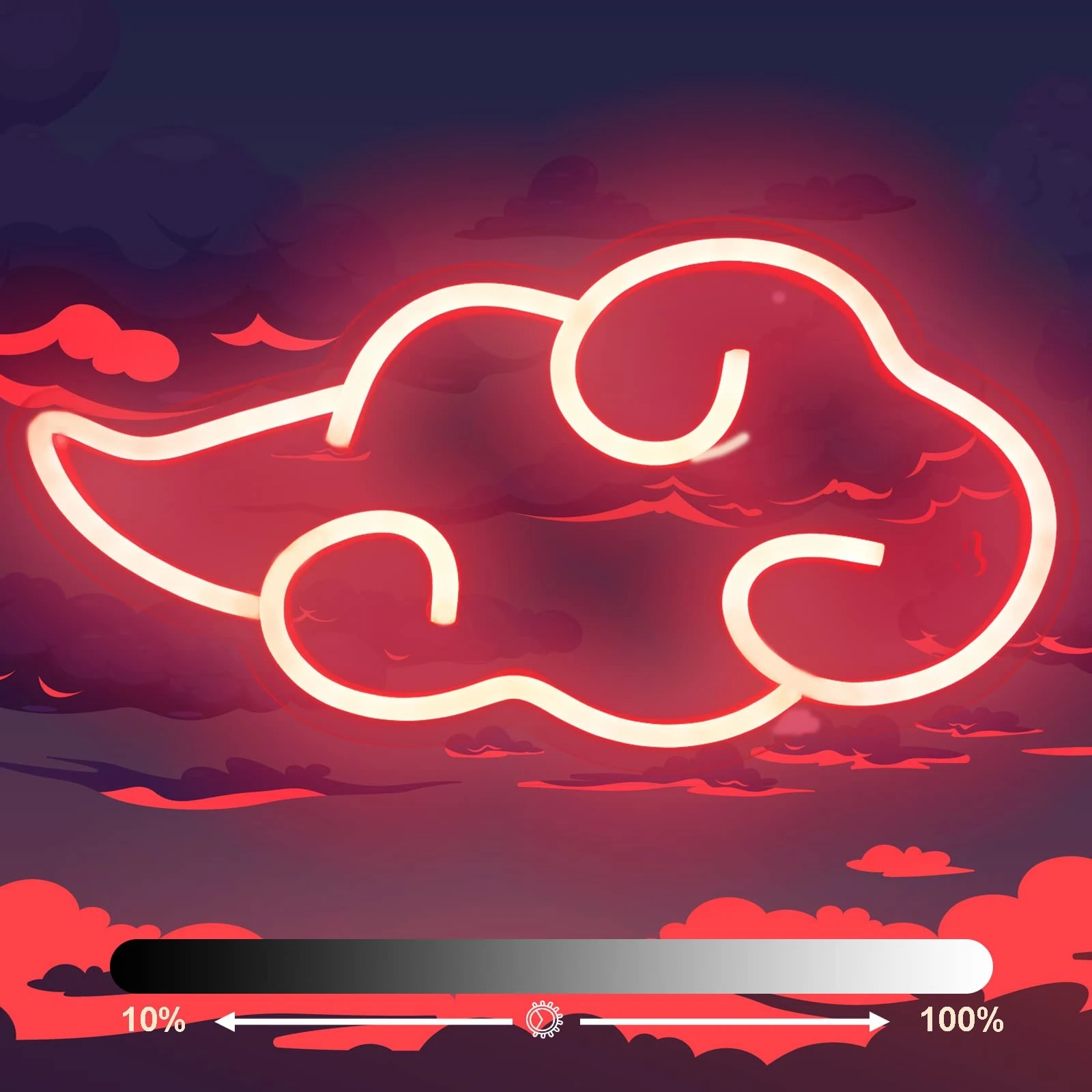 

Anime Cloud Neon Sign LED Red Cloud Neon Light Dimmable USB for Bedroom Game Room Man Cave Party Wall Decor Gifts for Boyfriend