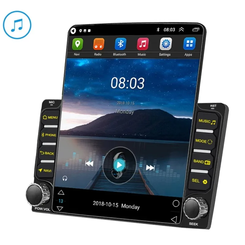 Hot Sale 9.7 Inch HD Vertical Screen Car Android Player Fm Radio MP3 MP4 MP5 Video Car DVD Player