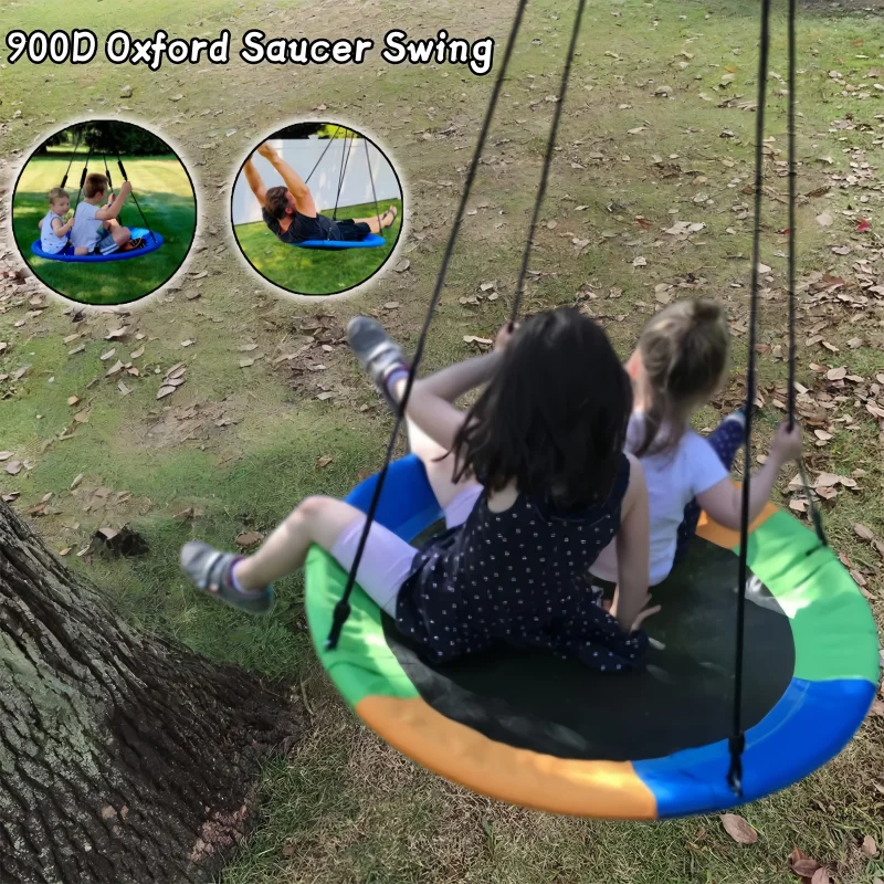 الصحن قماش عش الطيور سوينغ في الهواء الطلق فناء مربع الأطفال سوينغ 300 كجم قدرة الوزن تحلق سوينغ مع الحبال قابل للتعديل #1