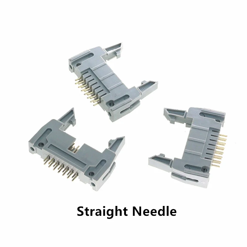 DC2 Pitch 2.54mm Straight Pin Curved Pin Buckle Flat Ribbon Cable Socket Connector 10/14/16/20/26/30/34/40/50/60/64Pin