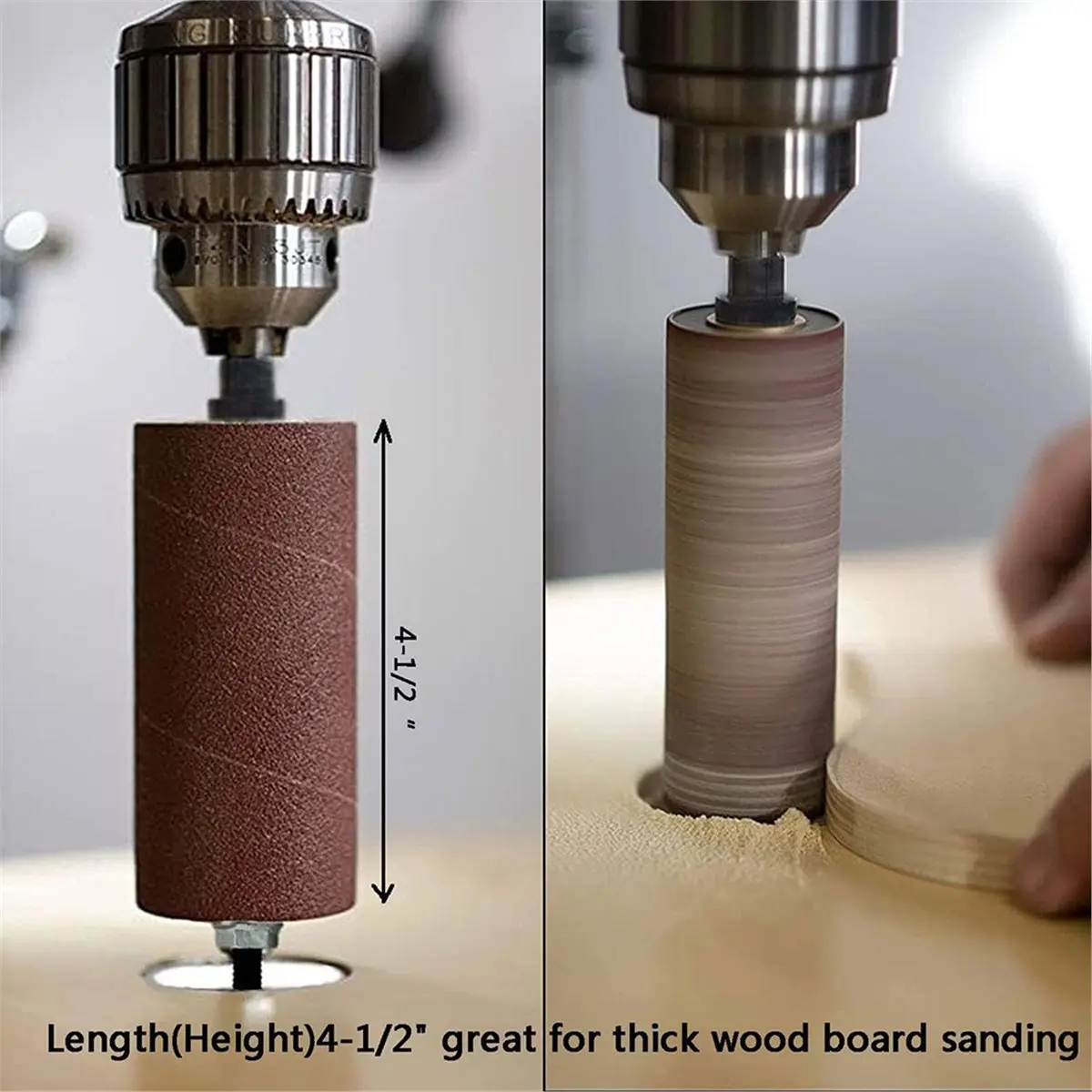 PHONE&GEAR Spindle Sander Drum Sander Set Hand-Held Rubber Sanding Drum Held Rubber Sanding Drum for Metal Wood Glass Stone