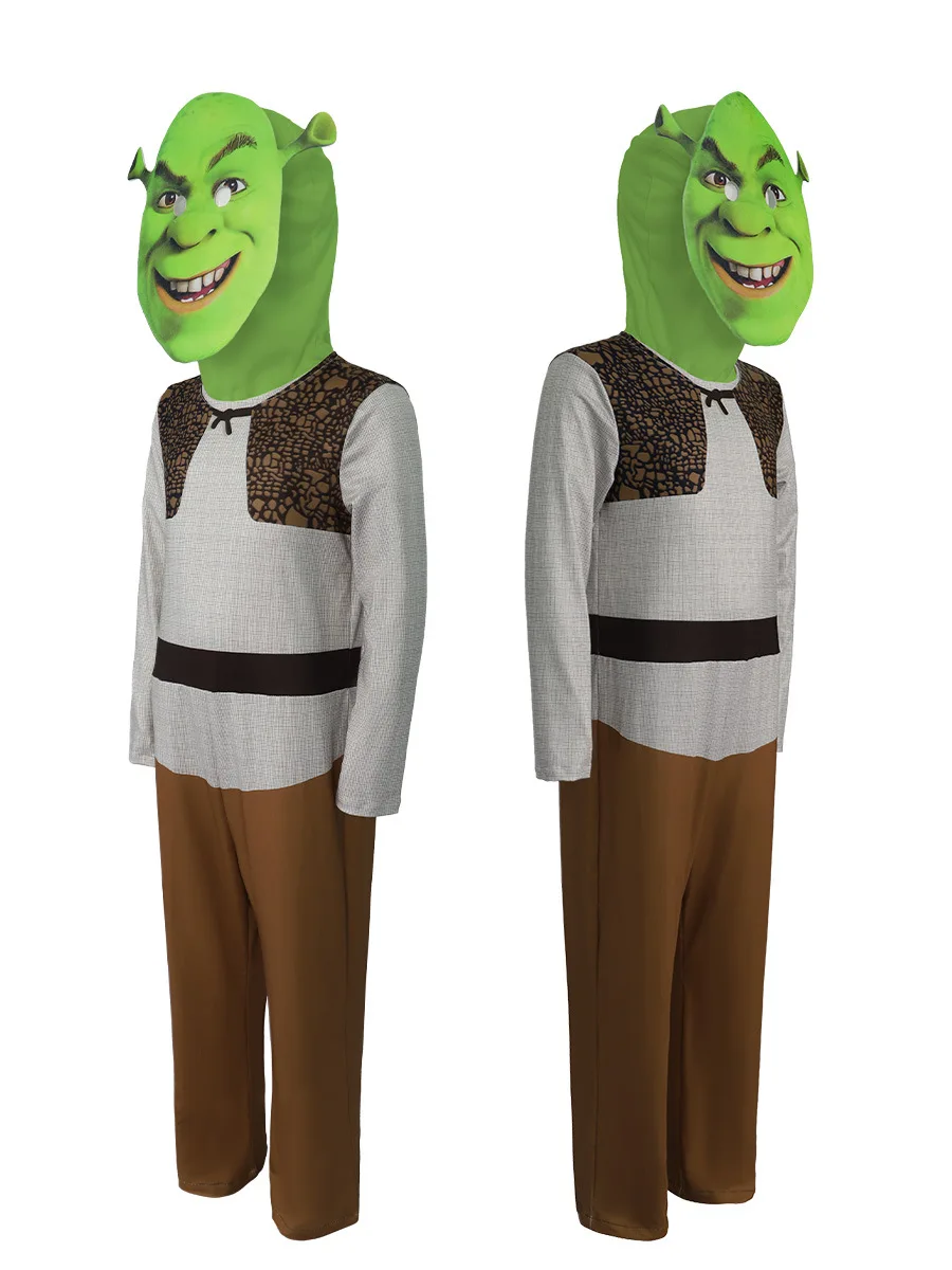 مهرجان Shrek Monster Shrek Fiona Princess Cosplay مرحلة الأداء فستان أخضر طويل كوسبلاي
