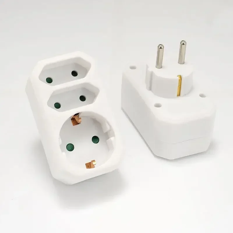 EU Extension Socket ON/OFF Switch 16A 250V Standard Plug Adapter Conversion Sockets Germany Plug 1 to 2/1 to 3 Way AC Outlets