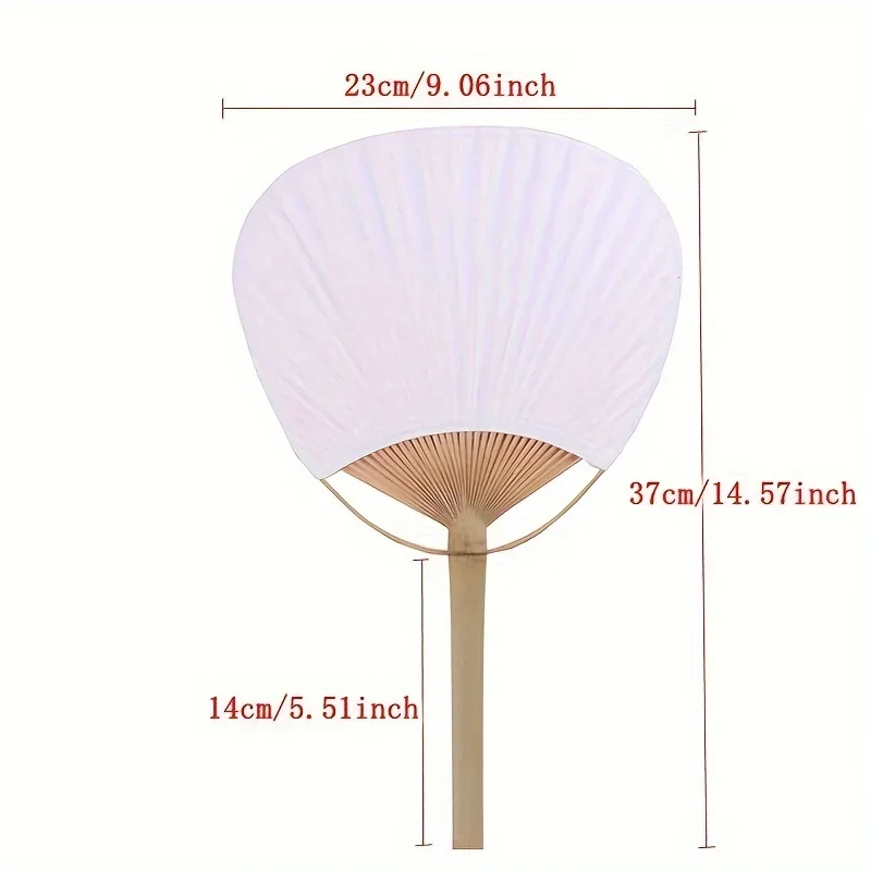 30pcs of White Paddle Fans for Wedding Decor