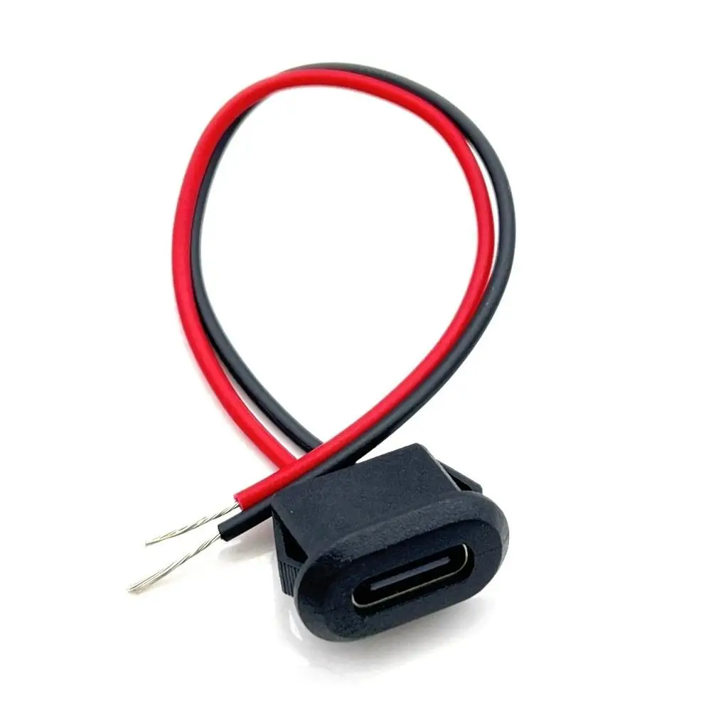 

Charging Port With Welding Wire Female Socket Type-C Base 2 Pin Connector USB-C Connector Charging Interface USB-C Type
