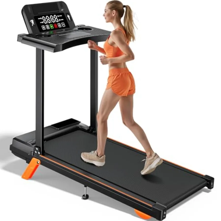 

Portable Walking Pad Treadmill with 15 Auto Incline 350LBS Capacity Multi-Function Console Heart-Rate Monitor and Built-in Spea