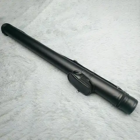 Funda de cuero pu para tacos de billar, 2 agujeros con divisor con correa para el hombro, accesorio de billar, bolsa de transporte para tacos de billar