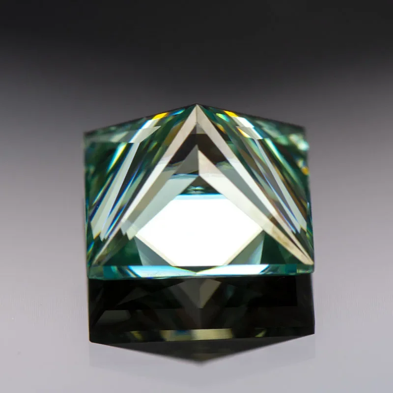 Moissanite Natural Colour Princess Cut Yellow Green Colour VVS1 with GRA Certificate Gemstone Charms Top Jewelry Making Material
