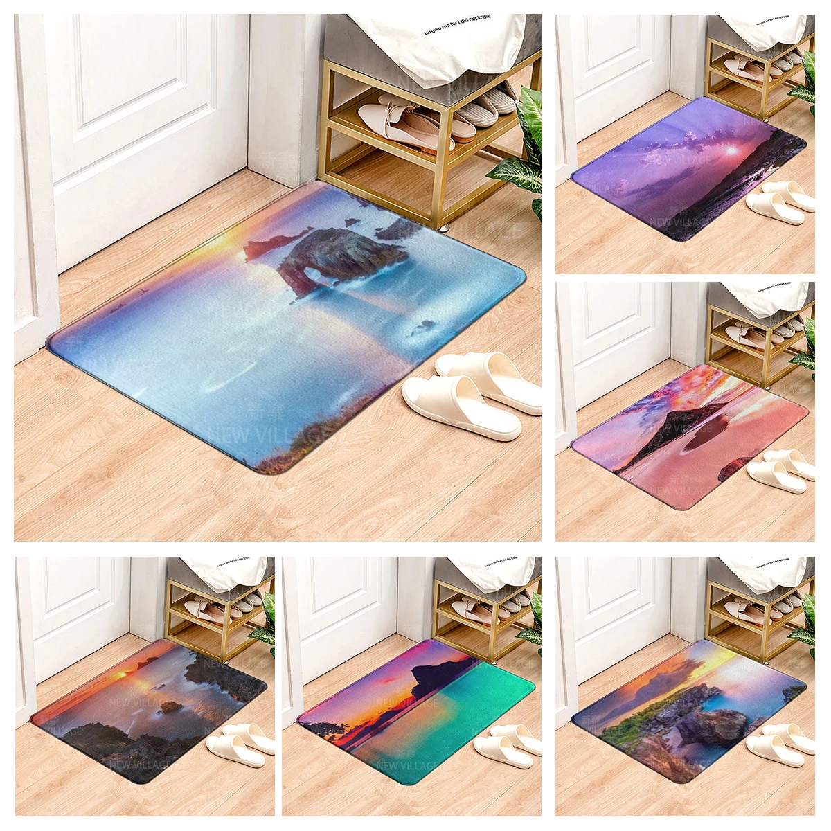 House entrance carpet Home Natural and Animal Styles doormat Room Bath mat Foot mat bath non-slip Kitchen water absorption mat