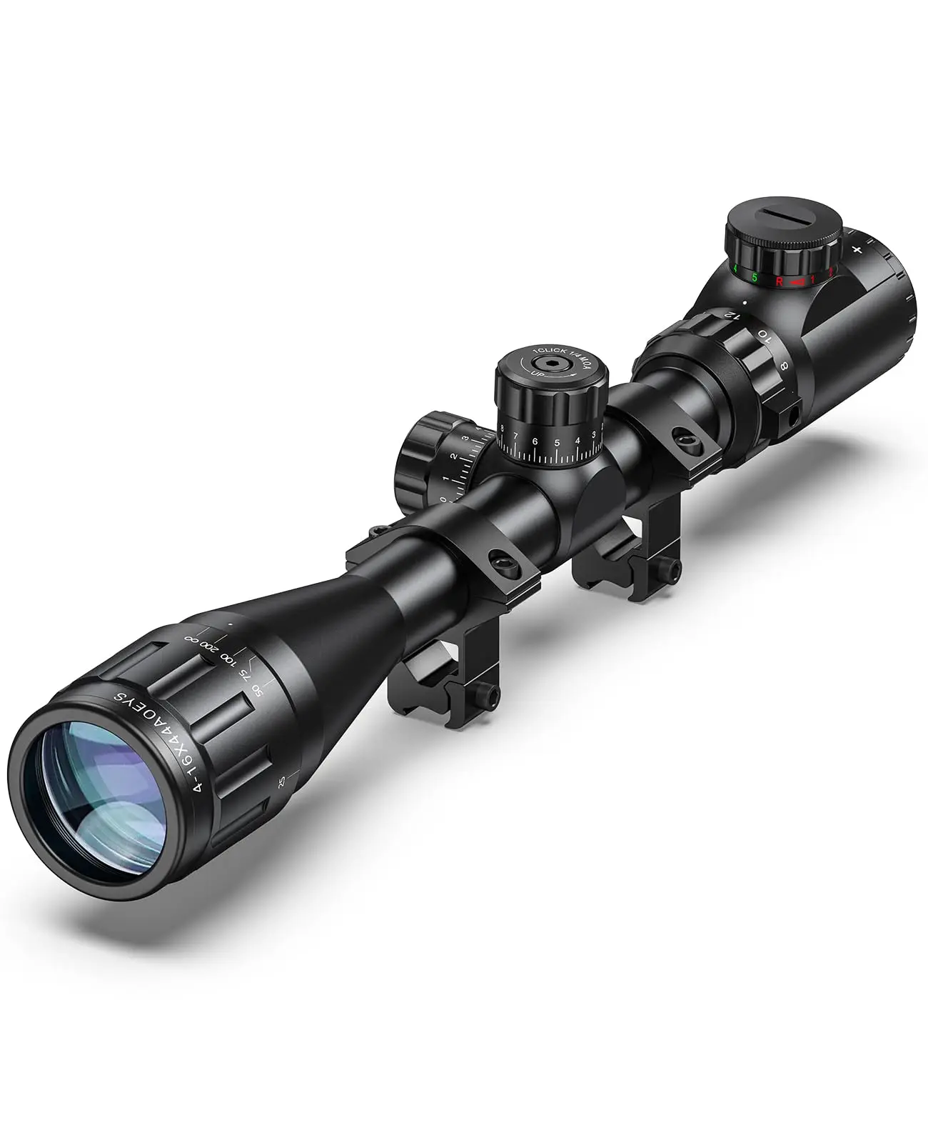 

Rifle Riflescope Airsoft 4-16x44 Scope Red and Green Illuminated with Locking Turret Sunshade and Mount Included