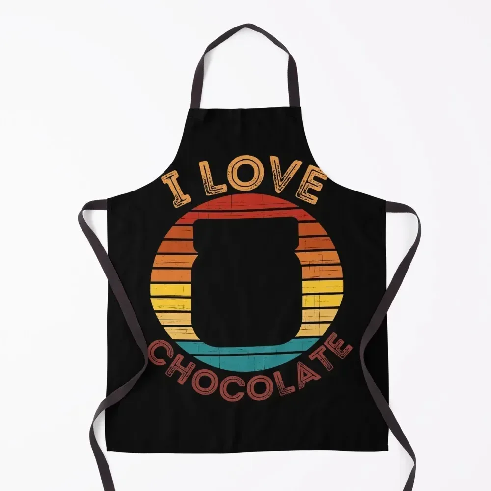 

I Love Chocolate Apron Hairdressing Men kitchen Chef Uniform Woman Beauty Apron