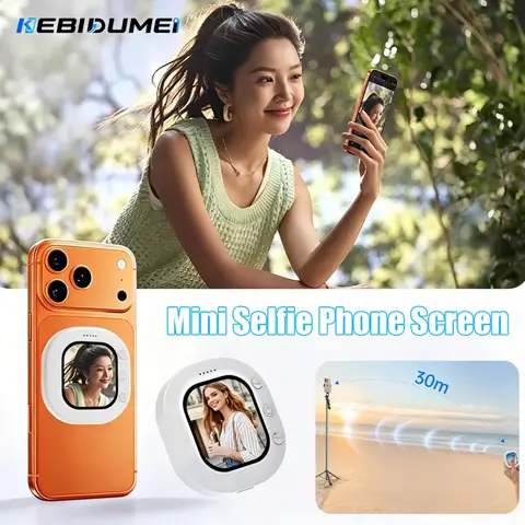 KEBIDUMEI Mini Wireless Phone Selfie Monitor Screen Portable Back Camera Monitor With Magnetic Screen For Vlog Video Recording