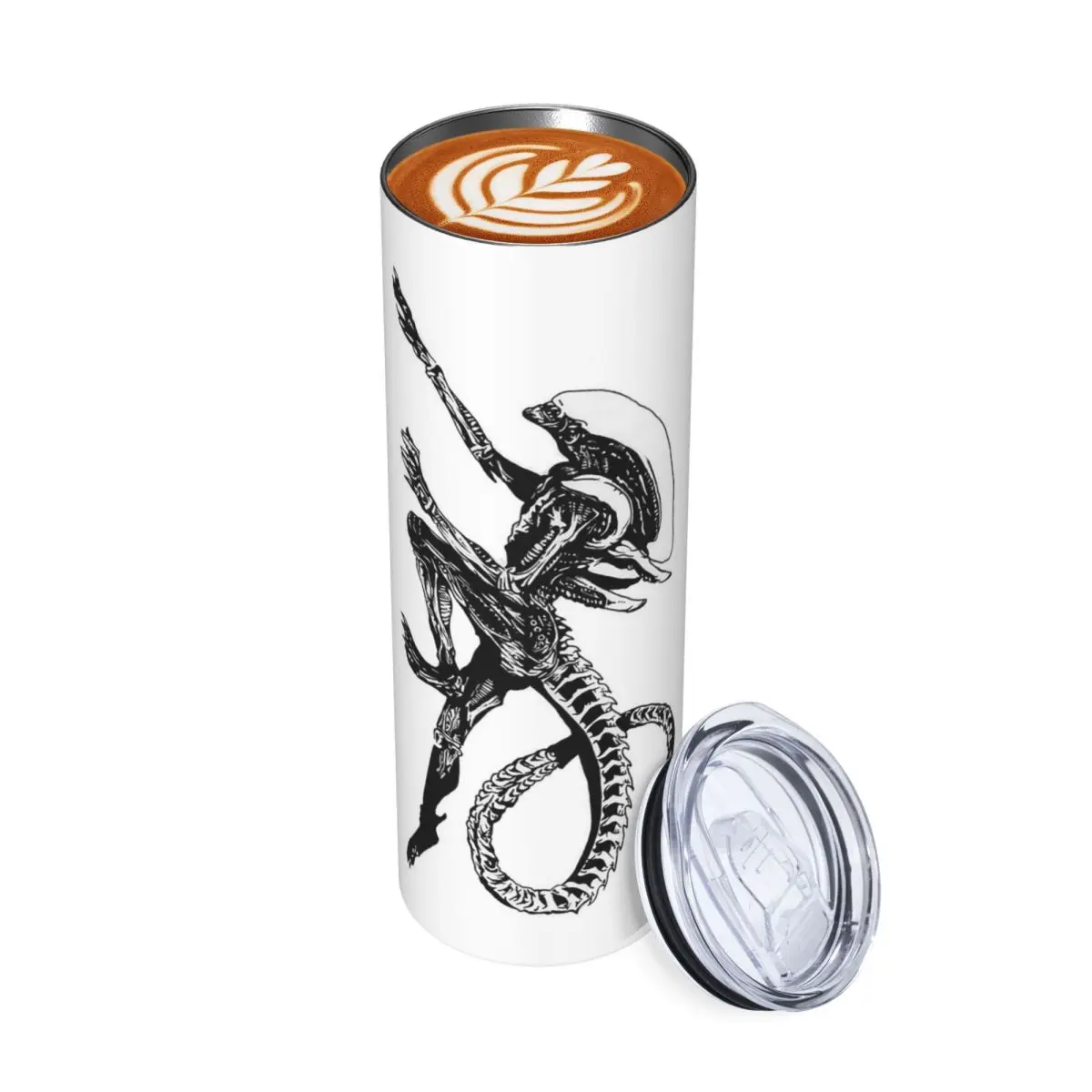 Xenomorph Alien Movie Stainless Steel Tumbler Vacuum Insulated Mugs Thermal Cold Bottle Straw With Lid 20oz