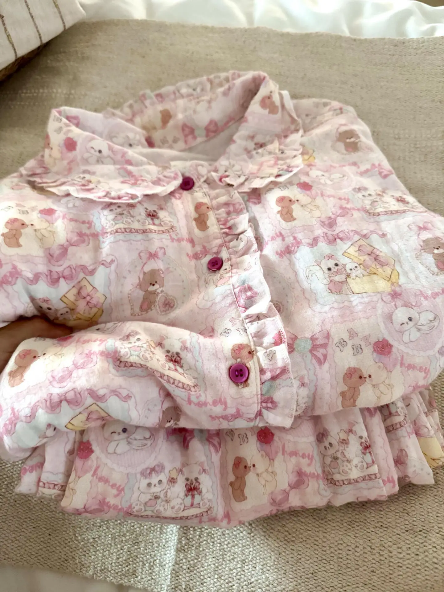 chawang-2026-primavera-otono-camison-de-algodon-puro-para-mujer-ropa-de-casa-de-manga-larga-con-oso-rosa-dulce-comoda-y-suave