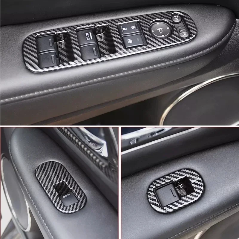 Carbon Fiber For Honda Vezel HR-V 2014 - 2020 Instrument / AC / Steering Wheel / Gear Shift Knob Cover Speaker Trim  Accessories