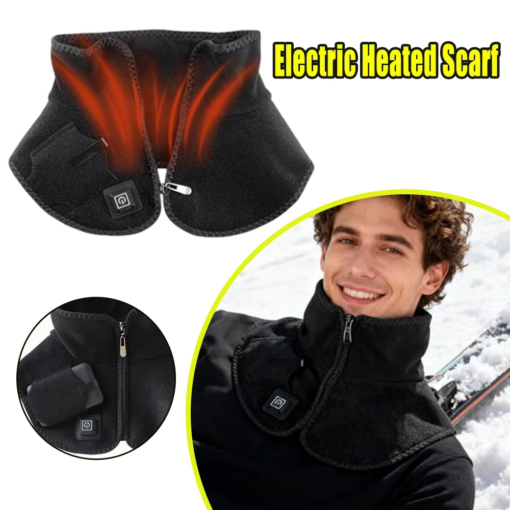 

1 PCS Red Light Therapy Heated Neck Wrap Temperature Control Heating Pad for Cervical Pain Relief Cozy Warming Scarf Men Women