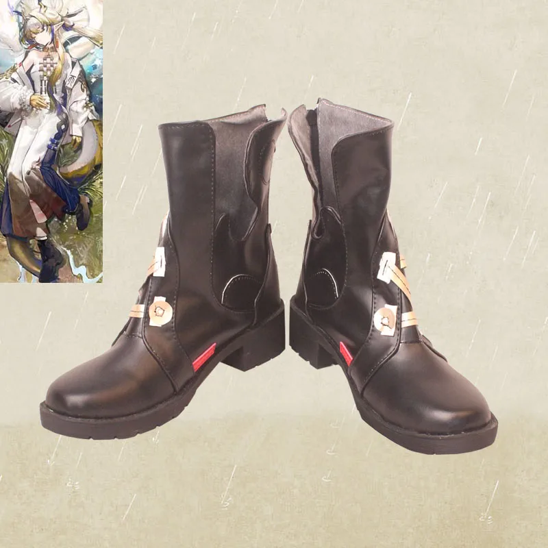 Arknights Shu Cosplay Shoes Boots Game Anime Halloween Carnival Fiesta