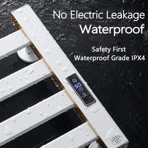 Smart Home Electric Heide Handtuchschiene Graues elektrisches Badezimmer Badezimmertrockner Hagelheizung Punch Free Kühler 220 V Elektrische Elektrik Toallero 12 Hauptverkäufe Elektrisch Toalheiro - №9