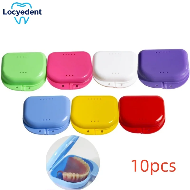 

10pcs Denture Storage Box Orthodontic Braces Retainer False Teeth Protective Case Prosthesis Teeth Container Boxes