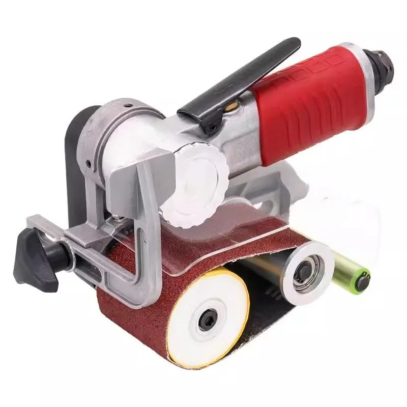 Pneumatic Belt Sander Industrial Grade For Stainless Steel Metal Polishing Rust Removal Handheld Tube Flat Surface Sanding