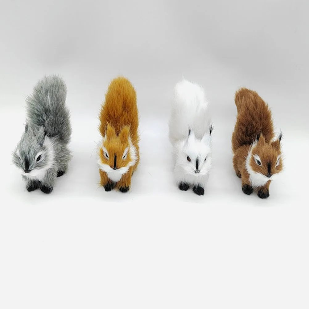 

Squirrel Statue Decoration Mini Squirrel Figurine Gray Color Exquisite Details Realistic Appearance Garden nament Outdoor Decor