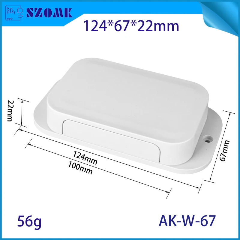 ABS Plastic Flang Enclosure for Wireless Network Data Logger Project Case Wall Mounting Wifi Electronics Controller AK-W-67