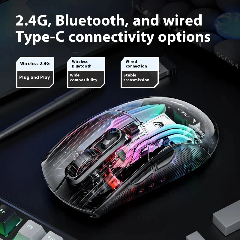 Aula Sc630 Pro ماوس لاسلكي 3 وضع ماوس الألعاب الحفاظ على الطاقة Sc630Pro مع قاعدة شحن ألعاب الرياضات الإلكترونية الفئران هدايا الكمبيوتر