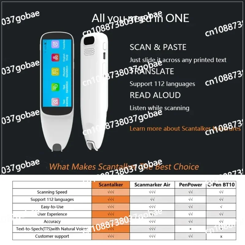 2024 OEM Customized Language Learning Scan Reader Talking Translation Dictionary Pen Speech Text Voice Translator