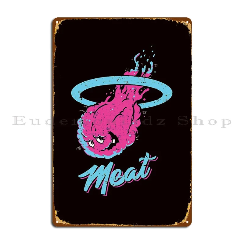 Basketball Player Miami Meat Hunger Force Metal Signs Decoration Bar Retro Create Designing Tin Sign Poster