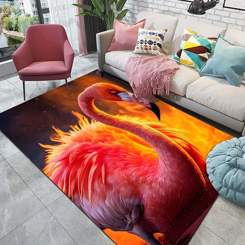 

15 Sizes Flamingo Pattern Carpets for Living Room Bedroom Floor Mat Decor Anti-slip Rugs Sofa Mat Home Decor Cloakroom Area Rug