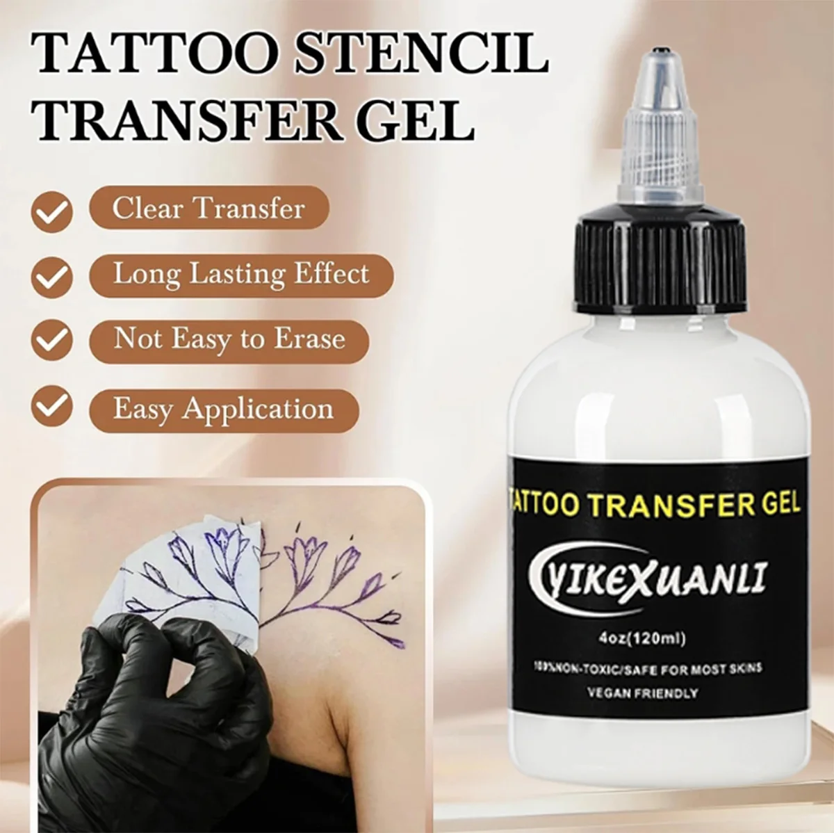 30/120 مللي المهنية الوشم الاستنسل ماجيك جل ناسخة حرارية الوشم نقل الاشياء الحل كريم الوشم الحبر مجموعة