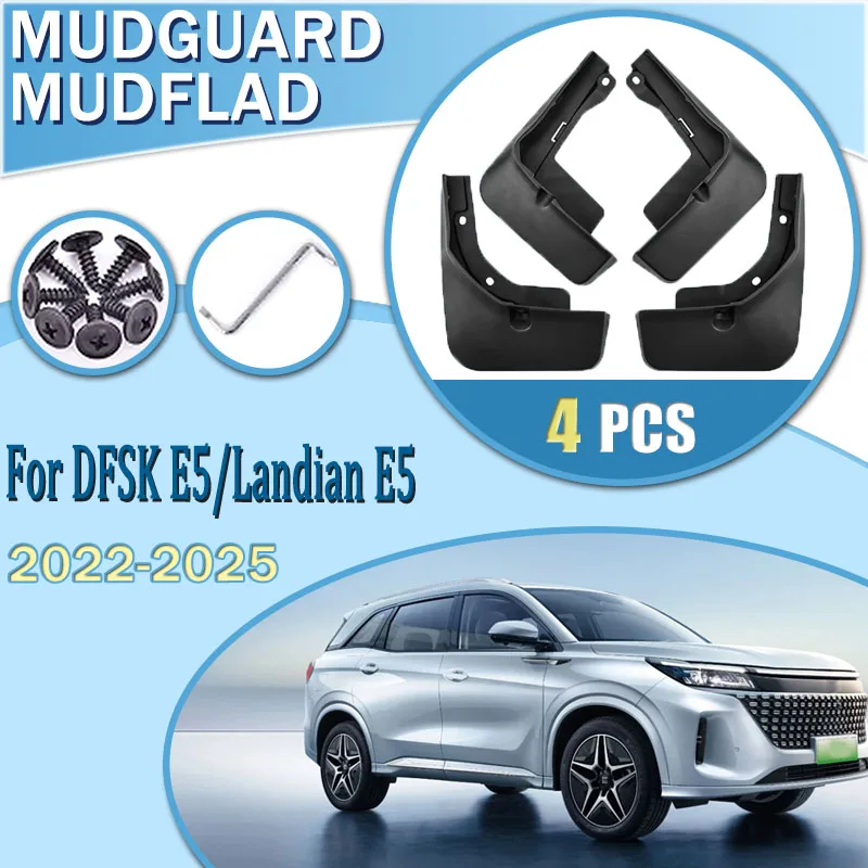 

Car Mudguard for DFSK E5 Landian E5 2022 2023 2024 2025 MudFlaps Fender Wheel Guards Dust-proof Splash Protect Mudguards Parts