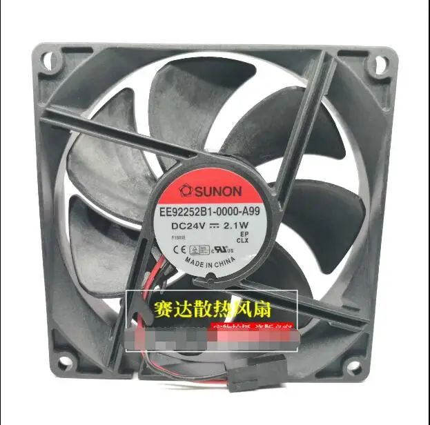 SUNON EE92252B1-0000-A99 DC 24V 2.1W 92x92x25mm 2-Wire Server Cooling Fan