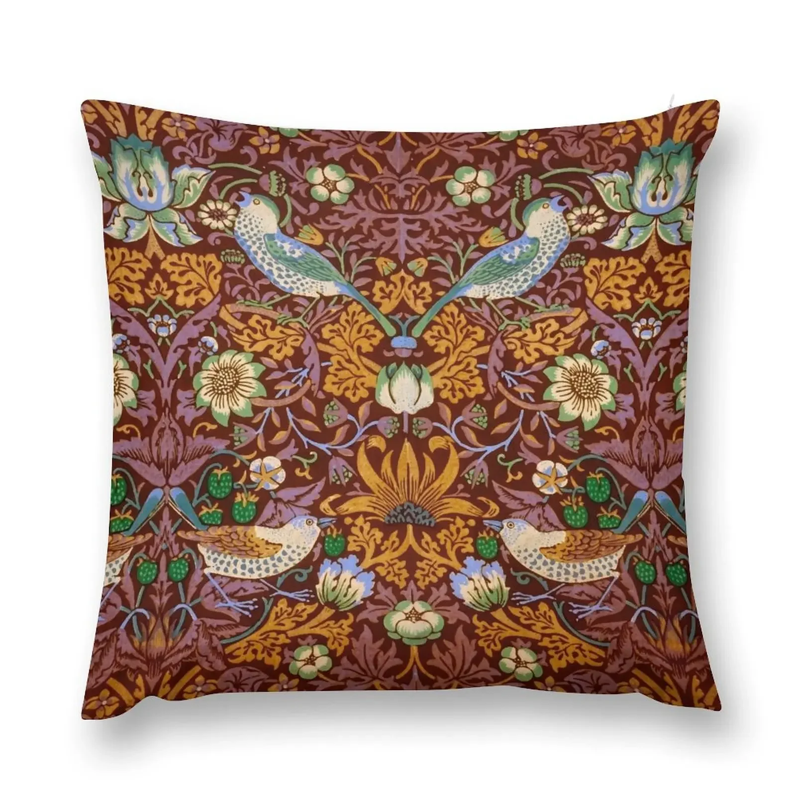 William Morris The Strawberry Thief 2. Throw Pillow Marble Cushion Cover Throw Pillow Pillow Case Cushion Child