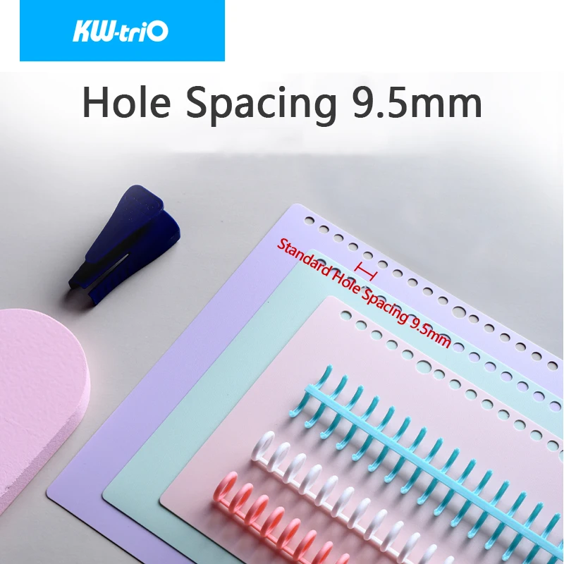 KW-triO 20 Hole Colour Notebook Cover A5 Loose Leaf Binder Binding Rings Notepad Cover Diary Organizer School&Office Stationery