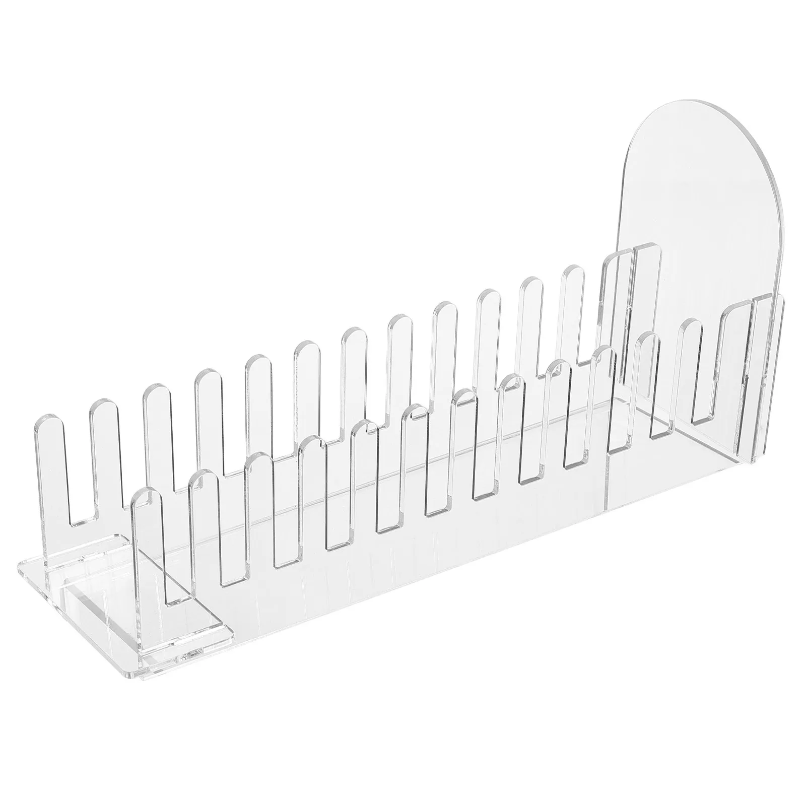 12-Slot Acrylic Greeting Card Display Stand Clear Portable Card Holder Tabletop Organizer for Retail Stores Home Office Postcard