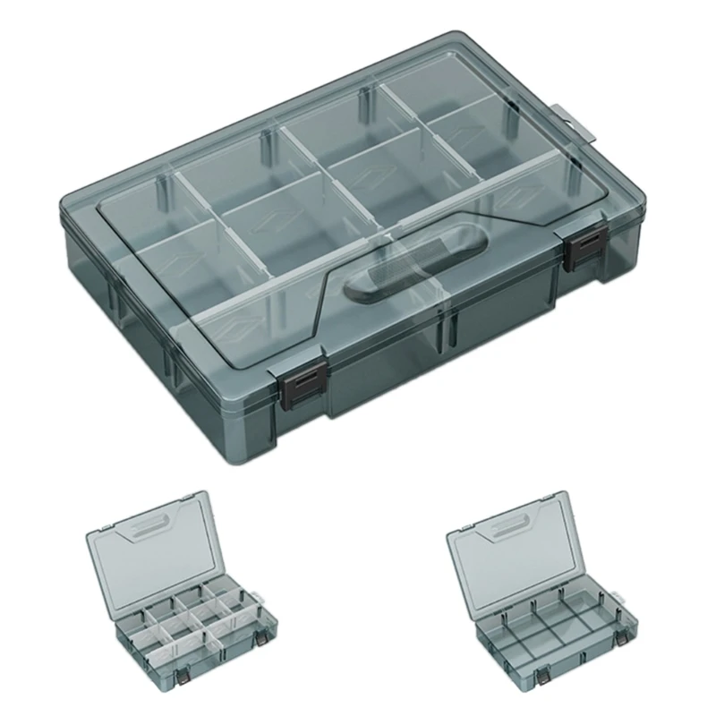 Heavy Duty Plastic Storage Box Container Case With Removable Dividers For Small Tool Bolts Screws And Parts Organization 