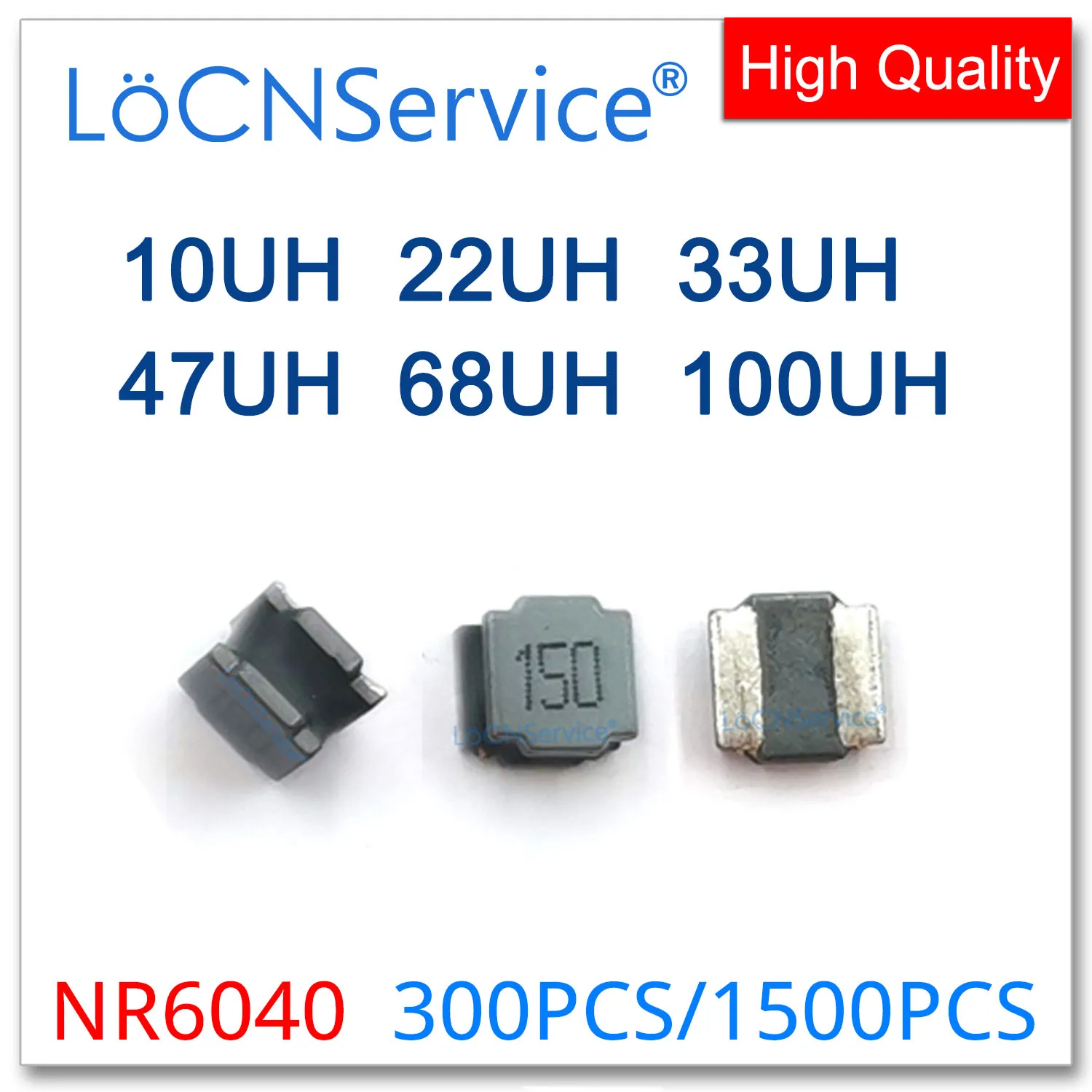 LoCNService 300 шт. 1500 шт. NR6045 6,0*6,0*4,5 SMD 10UH 22UH 33UH 47UH 68UH 100UH SMT экранированные Силовые индукторы высокого качества