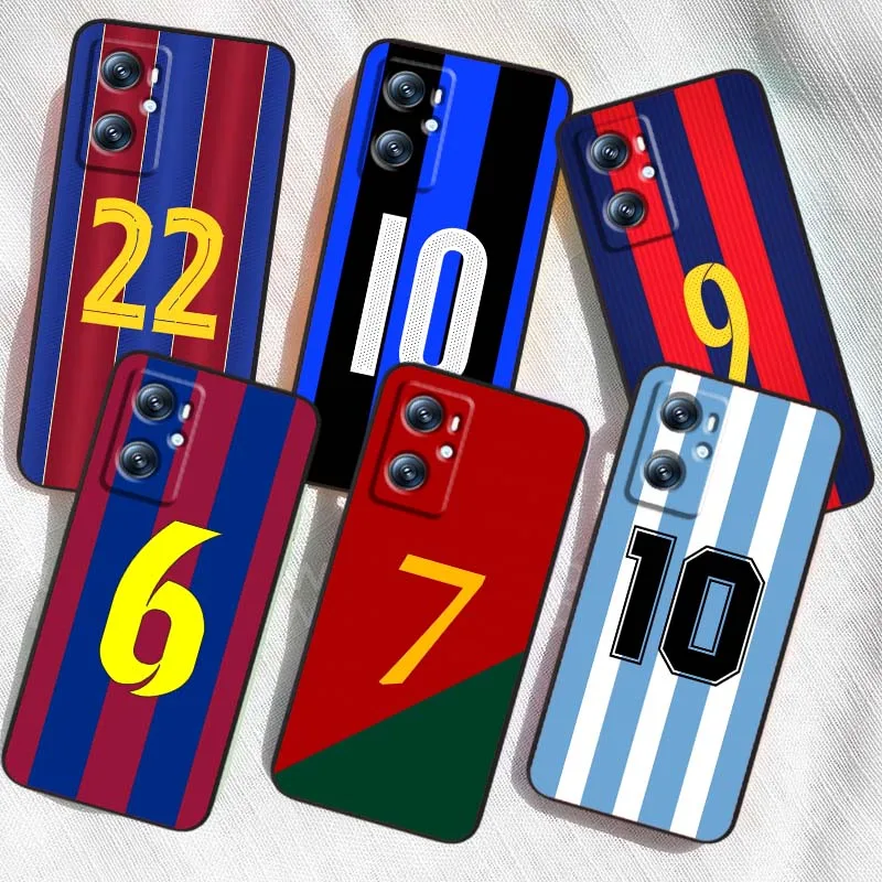 

Fashion jersey number Phone Case For OPPO Reno 7 A96 A40 A58 5 6 Realme GT A74 A78 Neo2 A74 A78 Find X5 X3 X7 X8 Black
