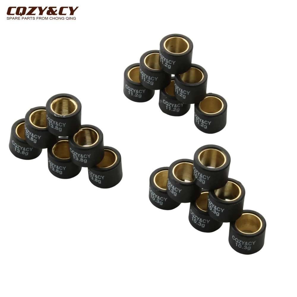 Variator Roller Weights 21x17mm 10.3g 11.2g 13.8g For Gilera Runner VX VXR 200 Nexus Oregon 250cc 300cc