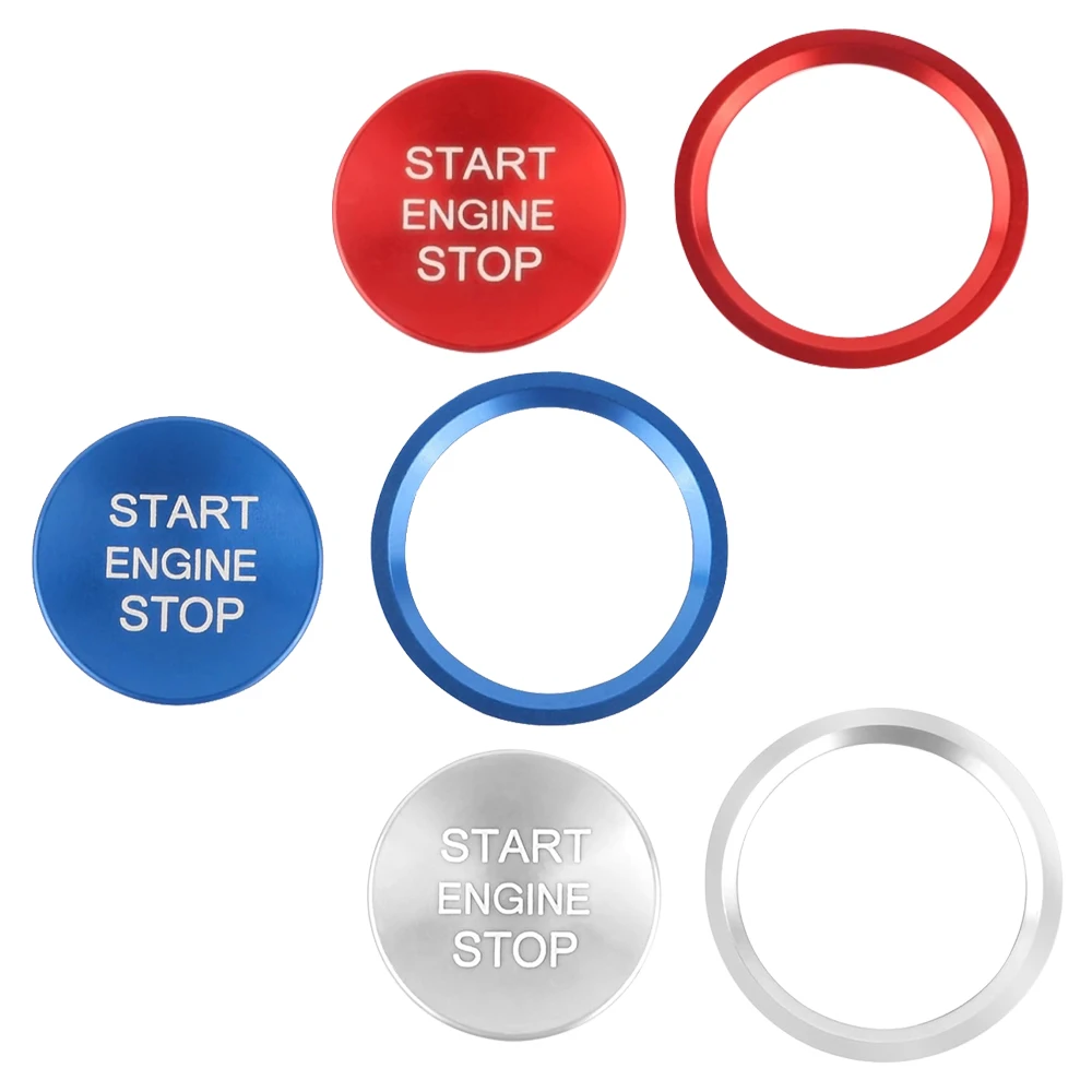 Car Engine Start Button Ignition Key Ring Cover Trim for Audi A3 A4 A4L A5 A6 A6L A7 A8 Q3 Q5 Q7 S3 S4 S5 S6 S7 S8 Aluminum
