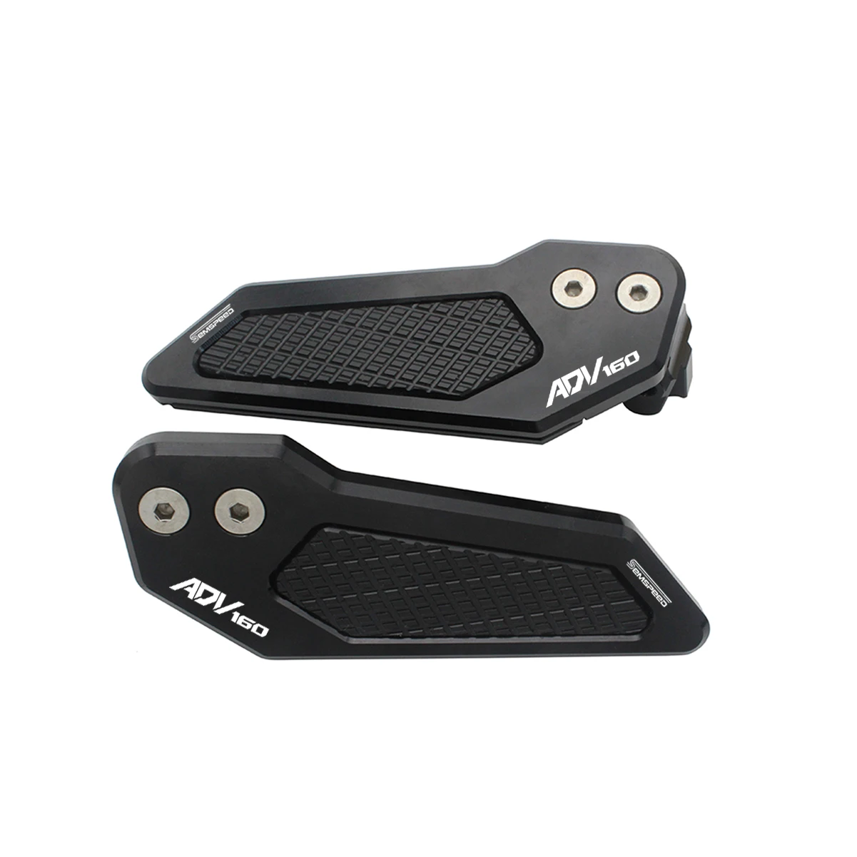 SEMSPEED CNC Passenger Footrests for Honda ADV160 2022-2024 T6061 Aluminum Tool-Free Anti-Slip Vibration Damping