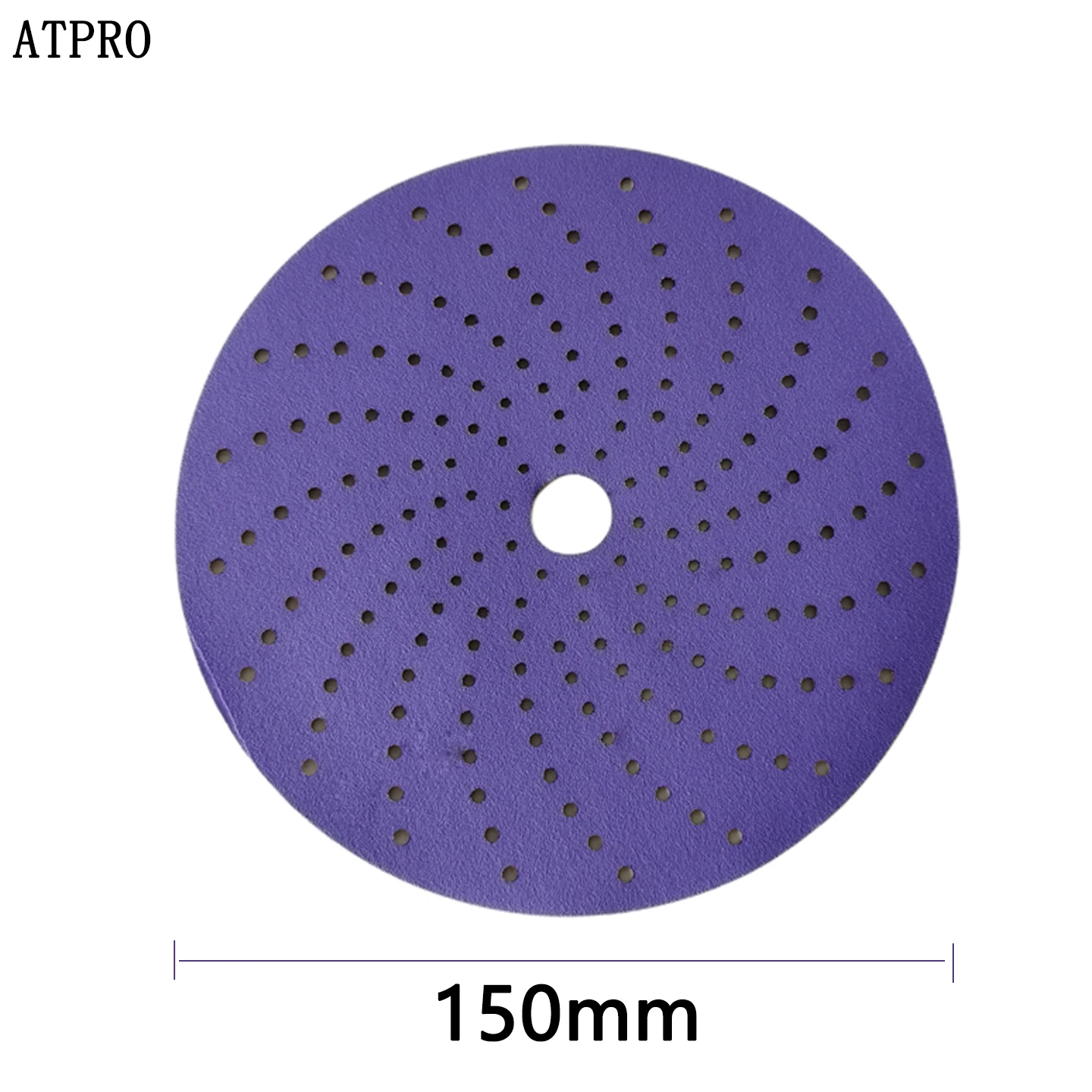 50-Pack 6-Inch Purple Ceramic Sanding Discs, 150mm Multi-Hole Hook and Loop Sandpaper, for Automotive Paint Polishing